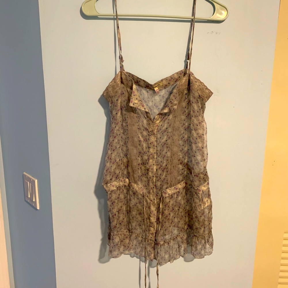 Silk sheer top
